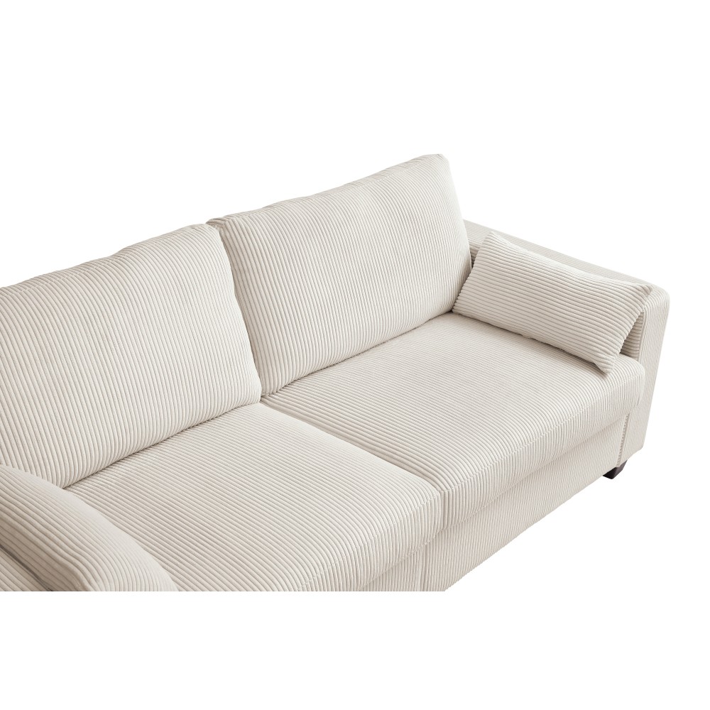 Modern Loveseat Sofa Removable Cover Spring Cushions Solid Wood Frame Wide