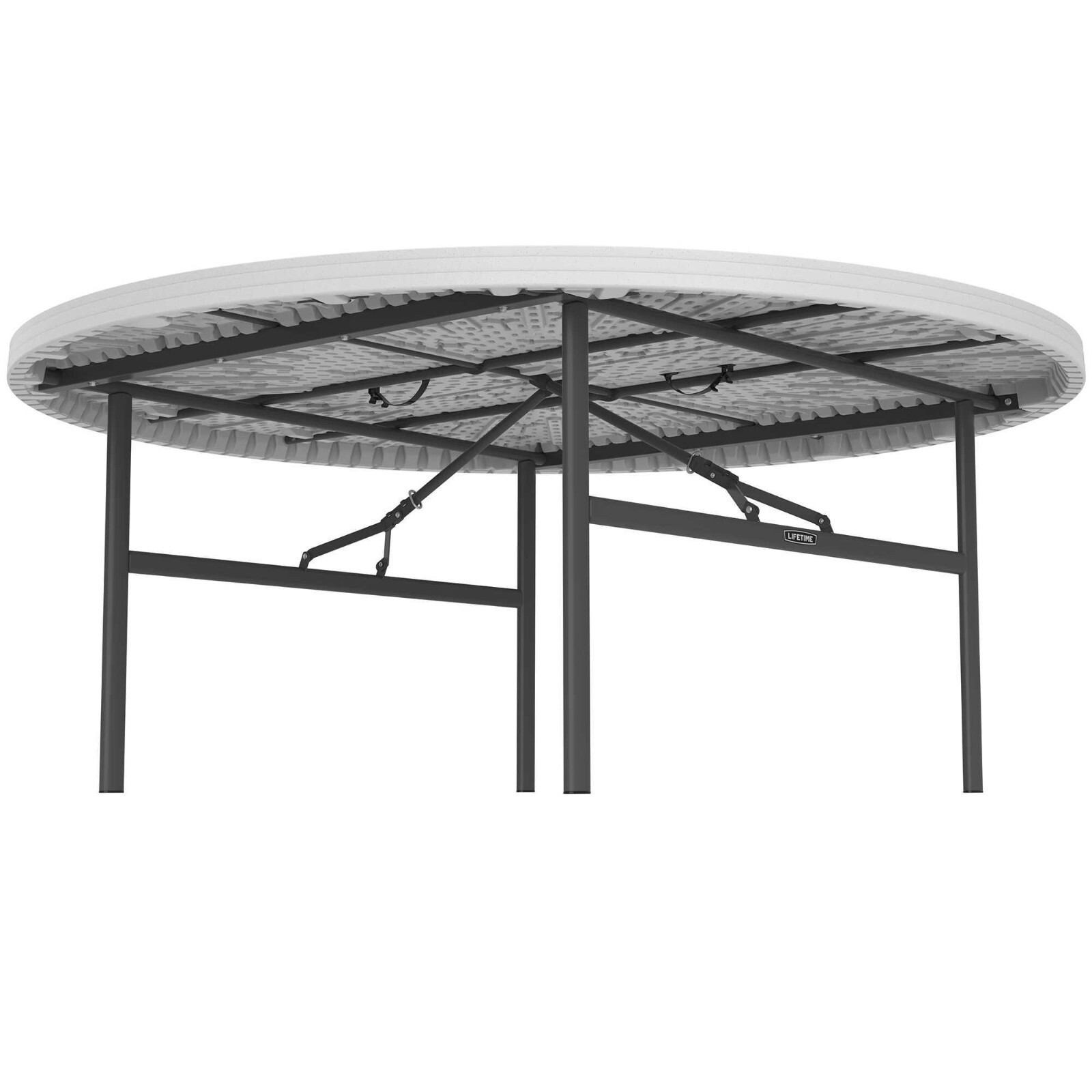 Lifetime 72-Inch Round Folding Table 22673 White Granite Commercial Heavy Duty