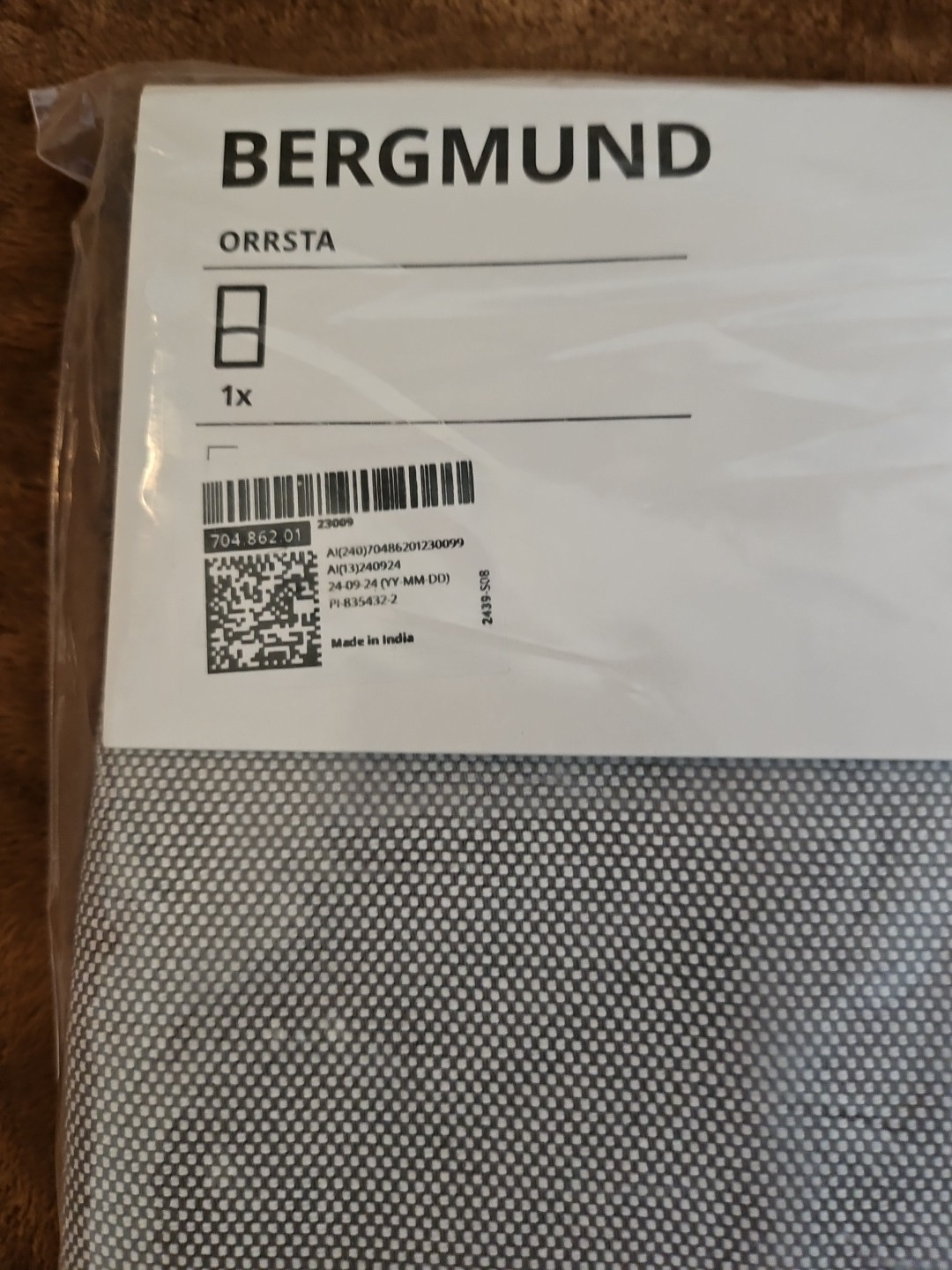 Ikea Bergmund Orrsta Slipcover 704.862.01 Grey Chair Cover Made India 2024 NEW