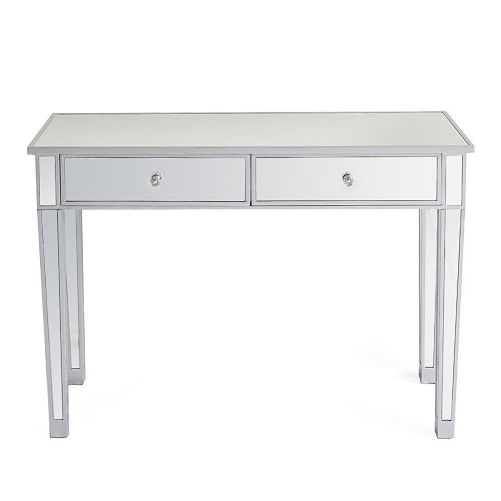 Mirrored Vanity Dressing Table 2 Drawers Makeup Bedroom Home Side Console Table