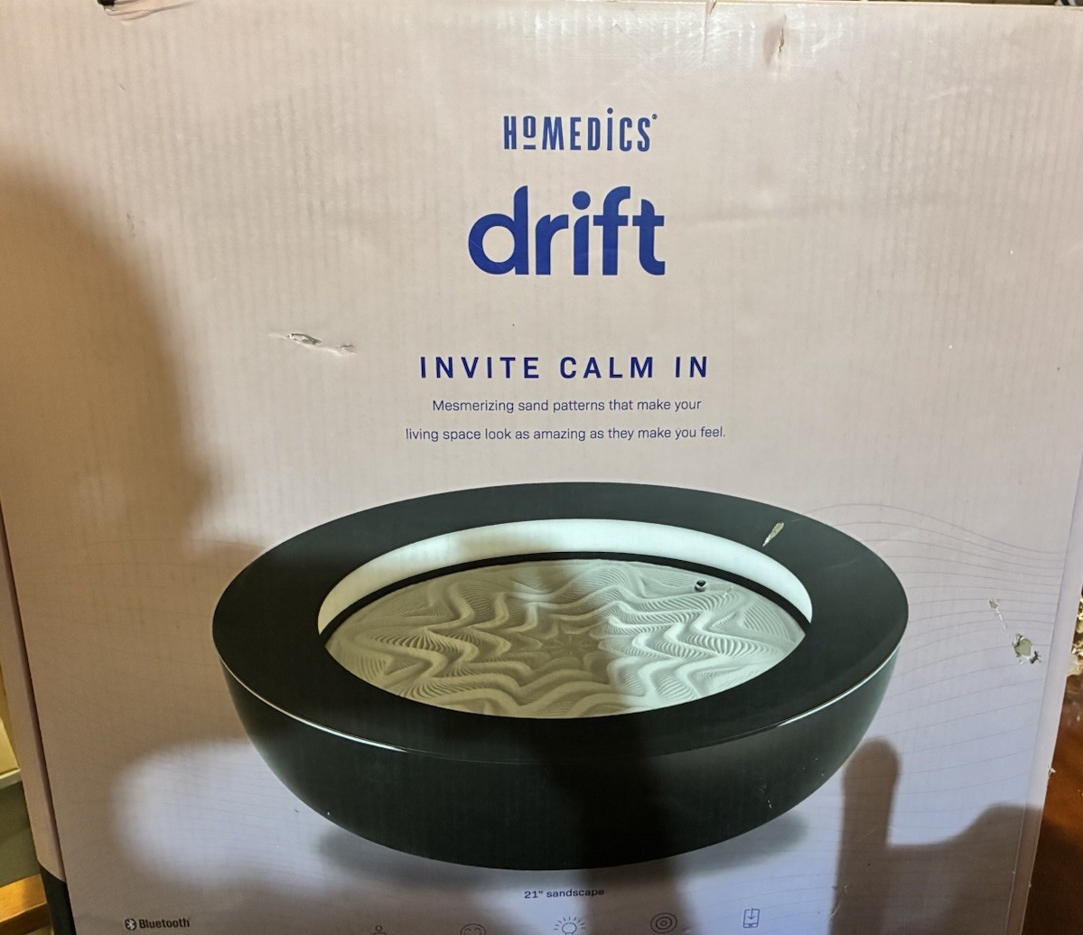 Homedics Drift Sandscape 21 inch Kinetic Sand table in Black ST-400-BK