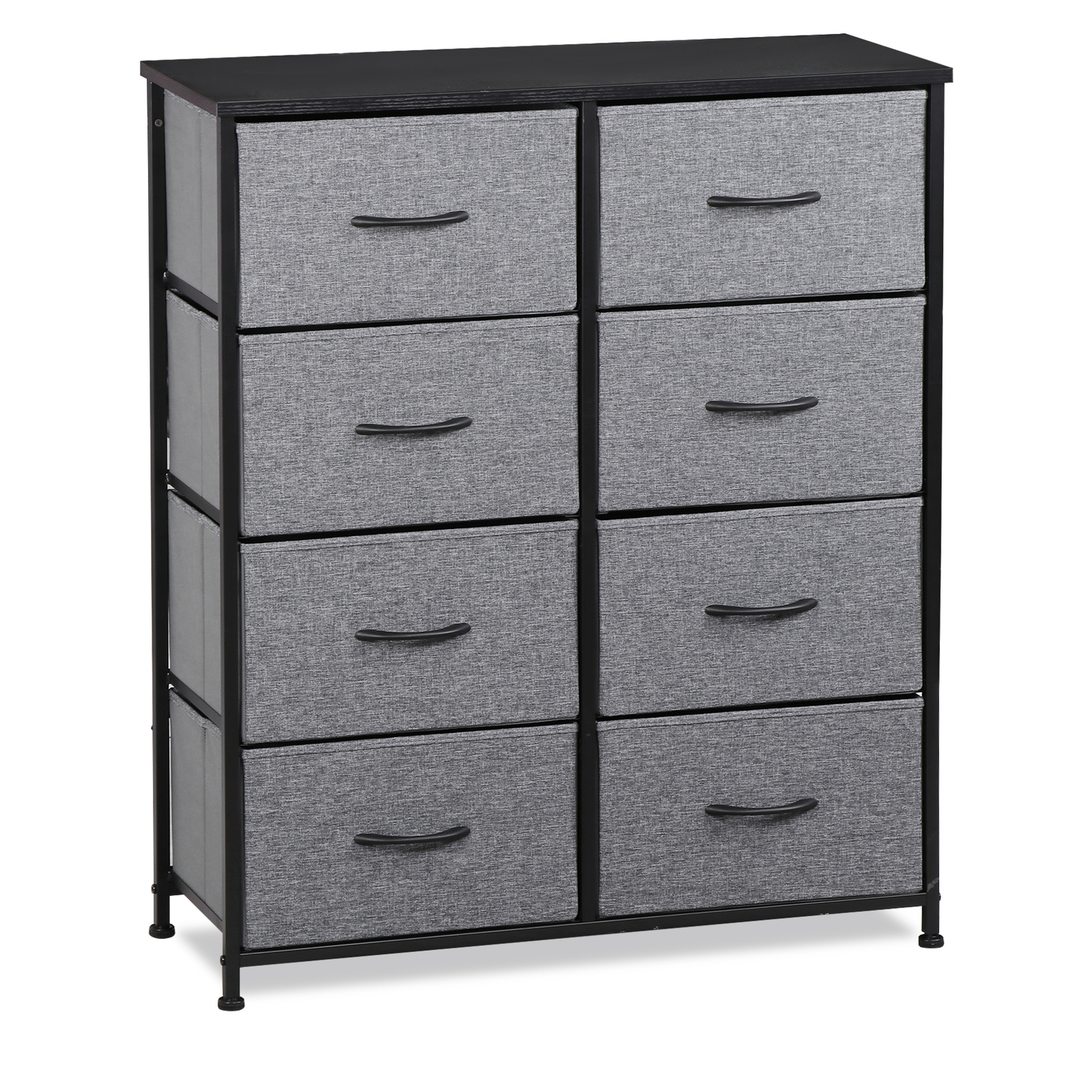 8 Drawer Vertical Dresser Storage Tower Organizer Unit for Bedroom Entryway Grey