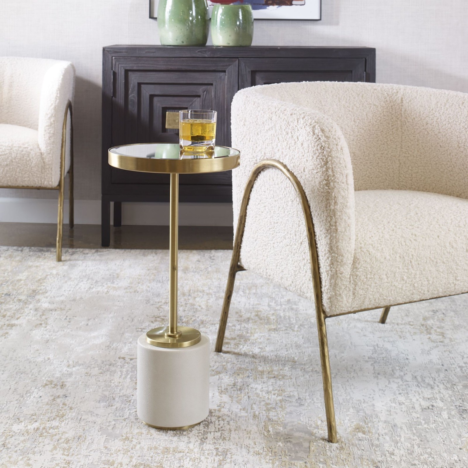 Uttermost 25208 Laurier 12″ Diameter Brass – Brass
