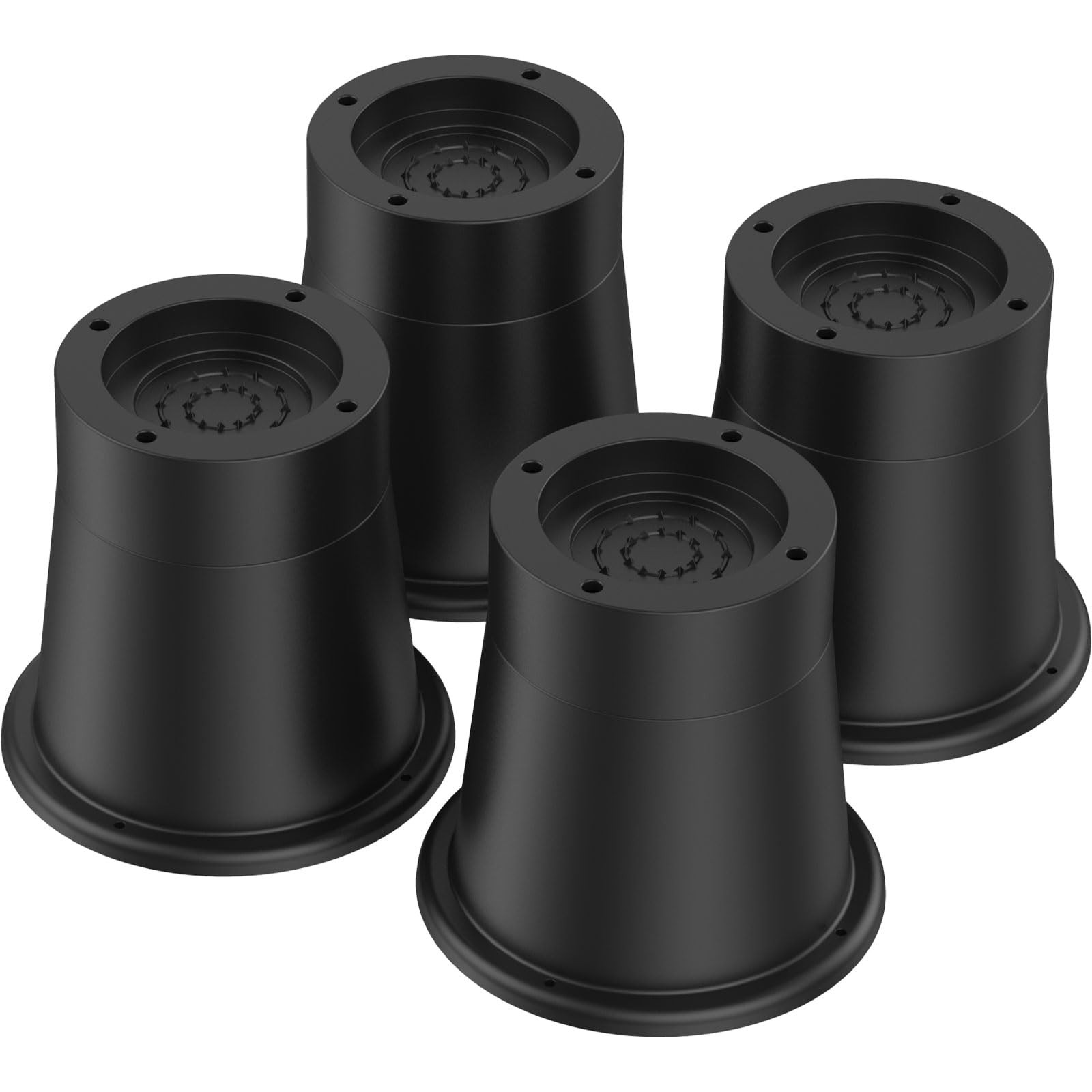 Adjustable Bed Risers 3.3 Inch, 4 Pack Furniture Elevators for Under-Bed Storage