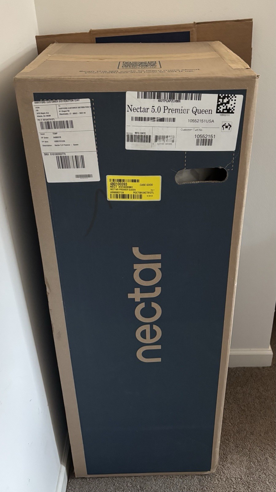 Nectar 5.0 Premium Queen Mattress And Bed Frame. New In Box!