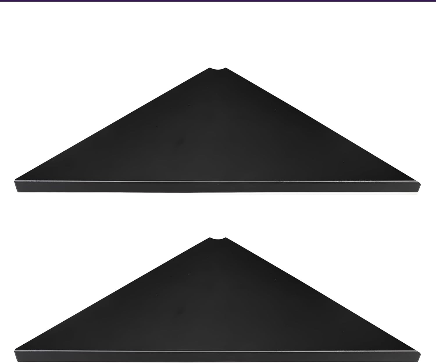 Corner Mounting Floating Shelf Set 2 Wood Grain ABS Plastic Durable Waterproof