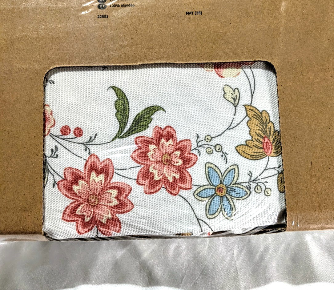 Ikea EKTORP Footstool / Ottoman Cover Slipcover VIDESLUND MULTICOLOR New SEALED!