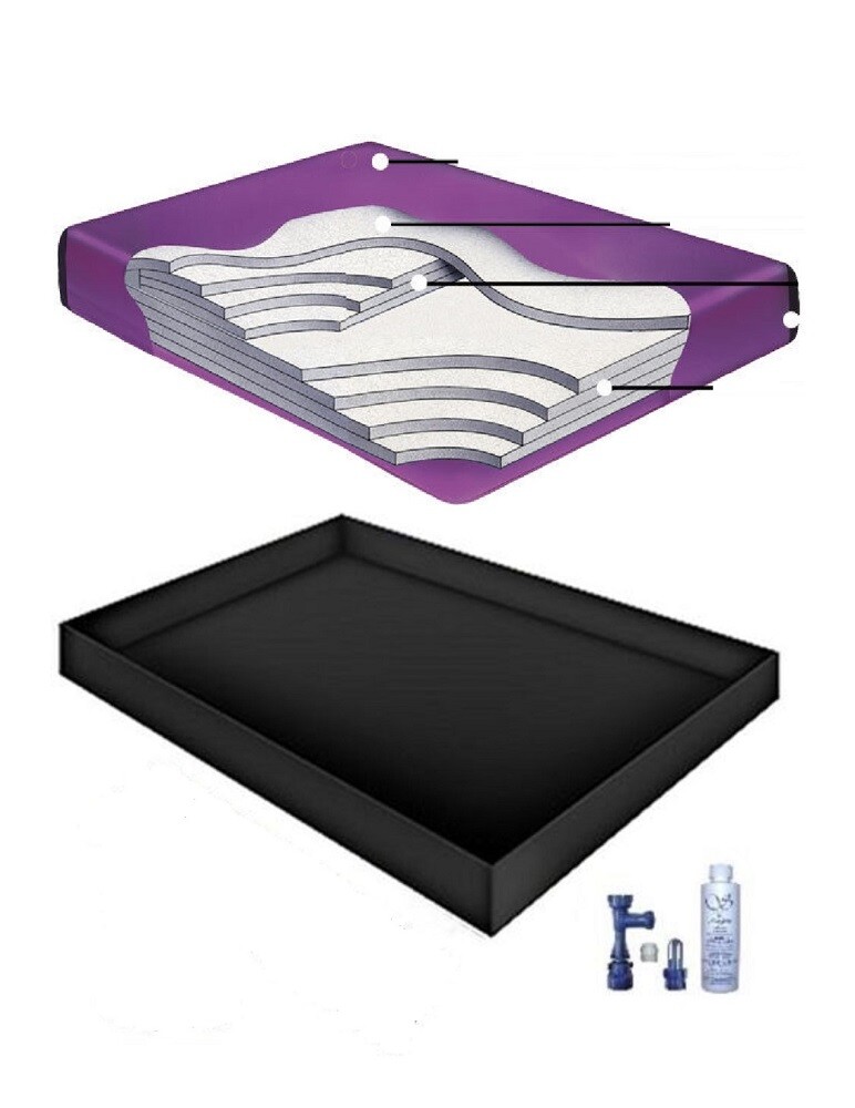 99% WAVELESS WATERBED MATTRESS LINER FILL DRAIN CONDITIONER KIT