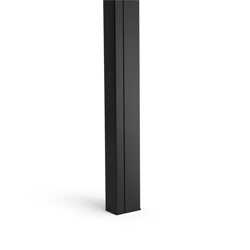 47.25″Tempered Glass Rectangular Dining Table Metal Legs for Dining Room Kitchen