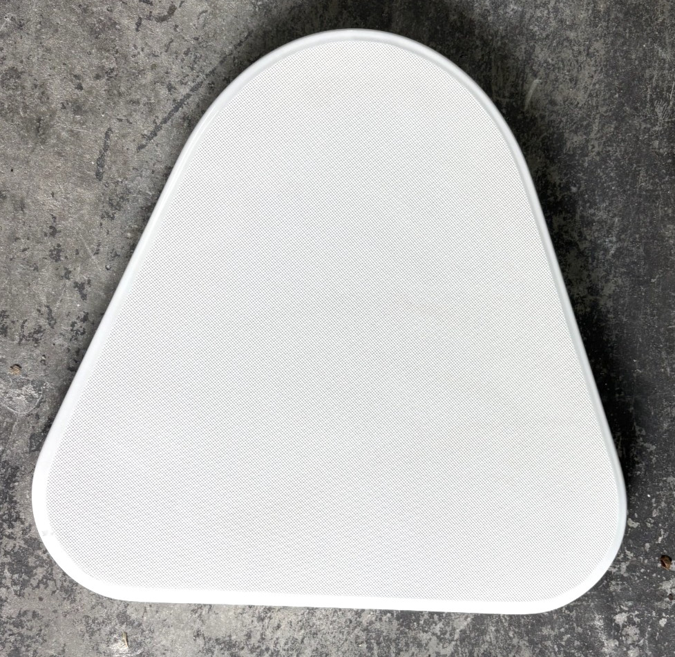 Boat Fiberglass Triangular Table Only Fiberglass Piece, White, Patterned Surface