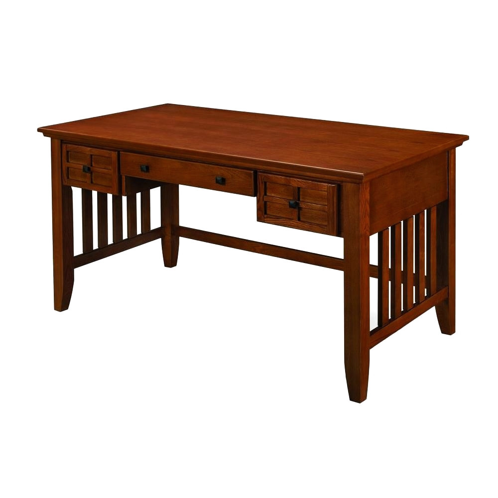 Mission Craftsman Executive Oak Computer Office Desk – New!
