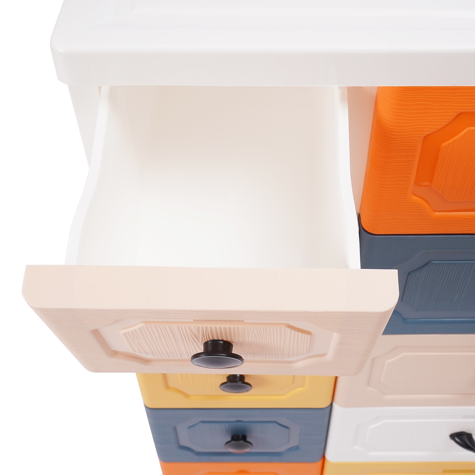 5-Tier Storage Cabinet, 10 Drawers Organizer, 75*31*88cm Floor Corner Cabinet