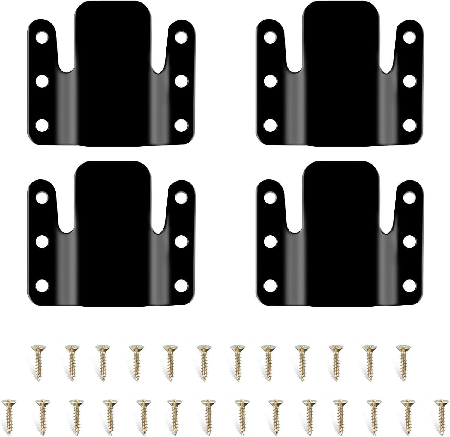 4 Pcs Sectional Couch Connectors Metal Couch Clips Sofa Connector Interlocking F