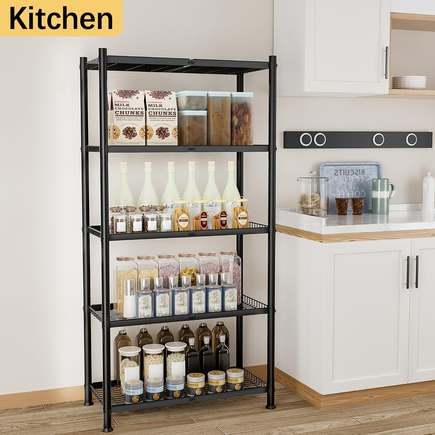5 Tier Wire Shelving,Metal Shelves (32.0″ W X 12.0″ D X 63″ H) | Carbon Steel Ma