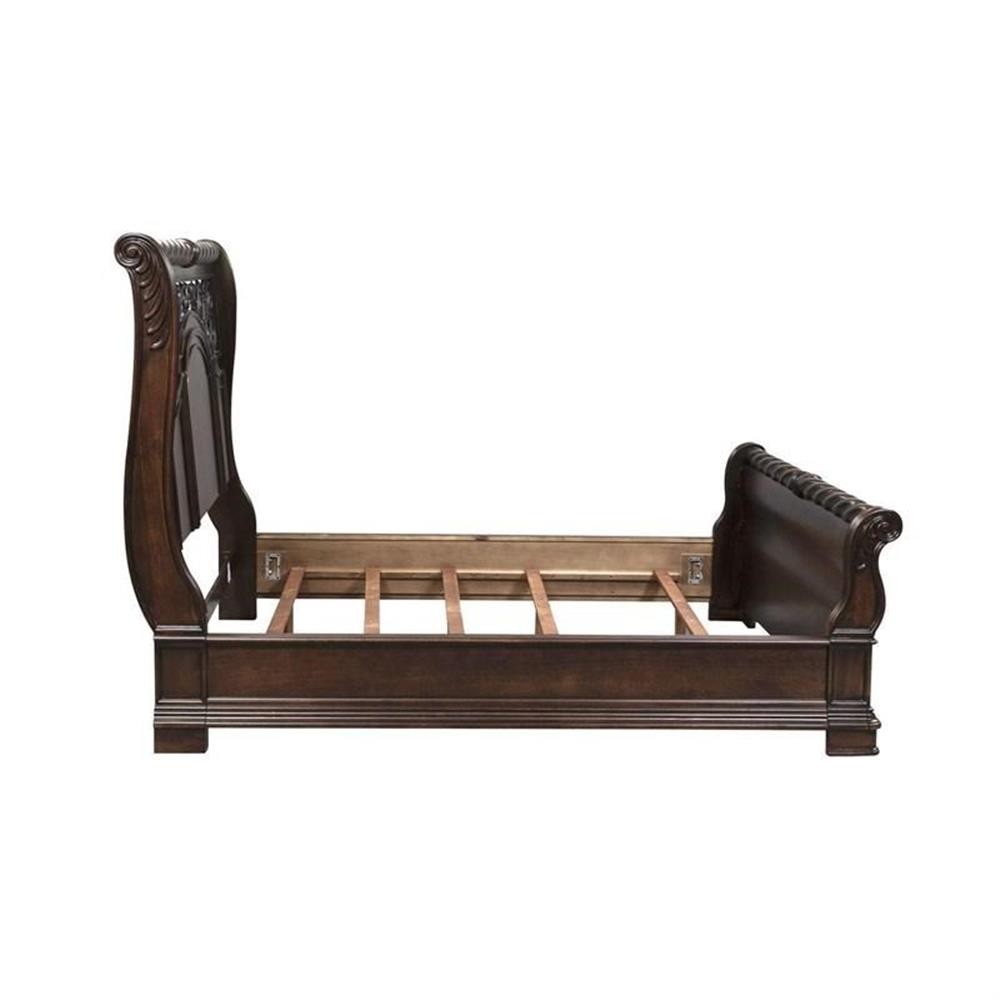 Arbor Place Dark Brown King Sleigh Bed