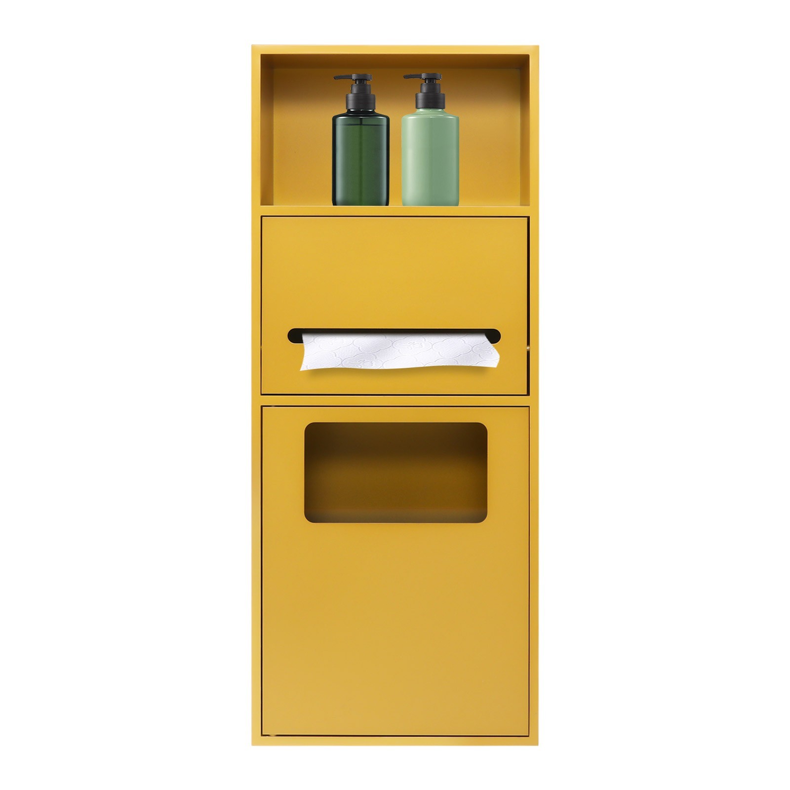 Shower Bathroom Trash Can, In-wall Trash Bin Cabinet, Storage Cabinet gold