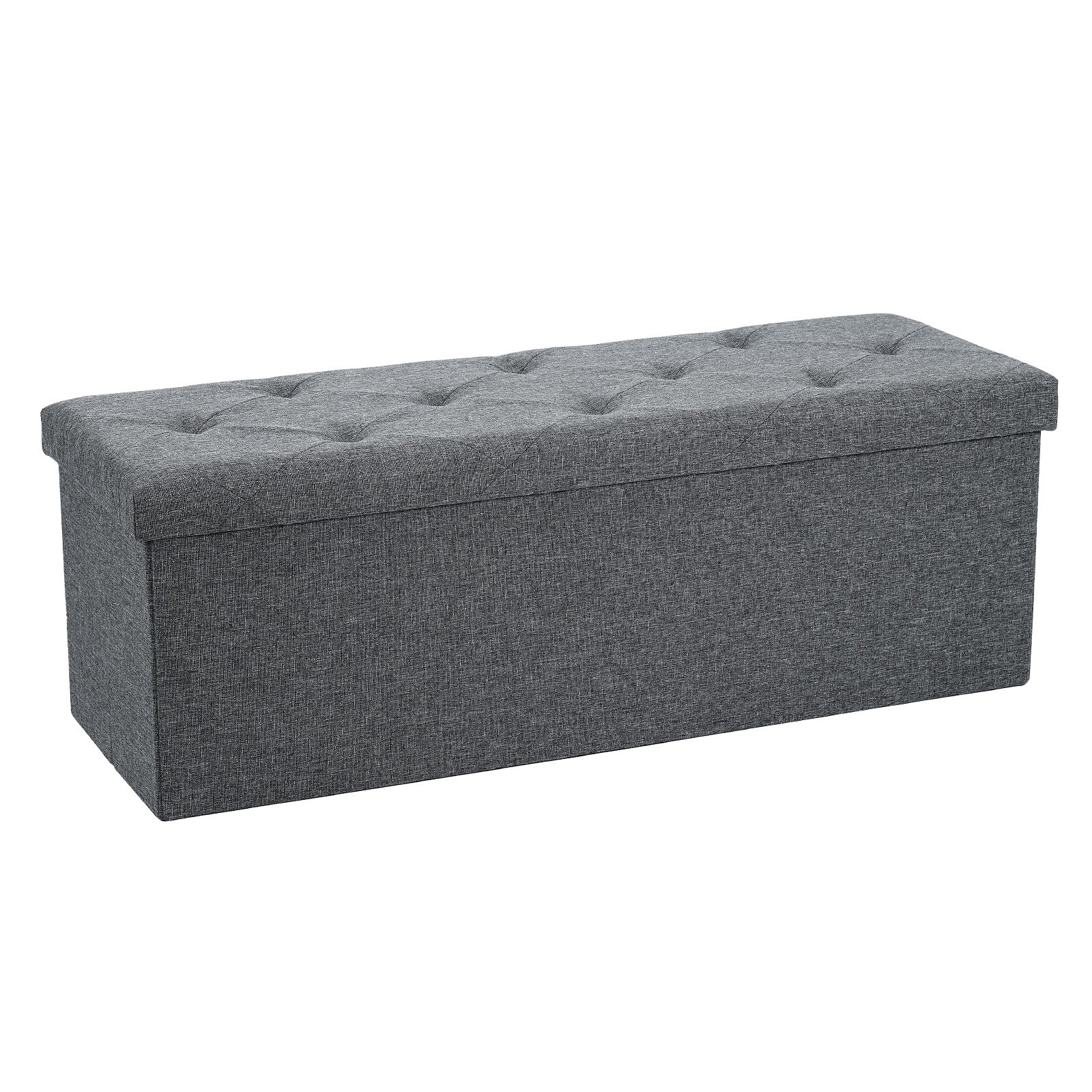 30 Inches Folding Storage Ottoman Bench Storage Chest Foot Rest Stool Bedroom