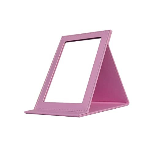 Foldable Travel Desk Mirror | HD Vanity Mirror with Adjustable 90°/145° Pink