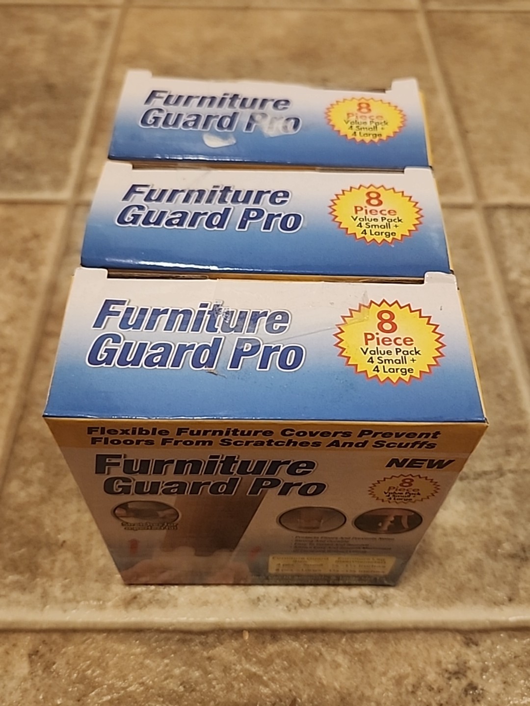 NEW FURNITURE GUARD PRO 8 PACK – 3 Boxes (4-Small & 4-Large Per Pack)