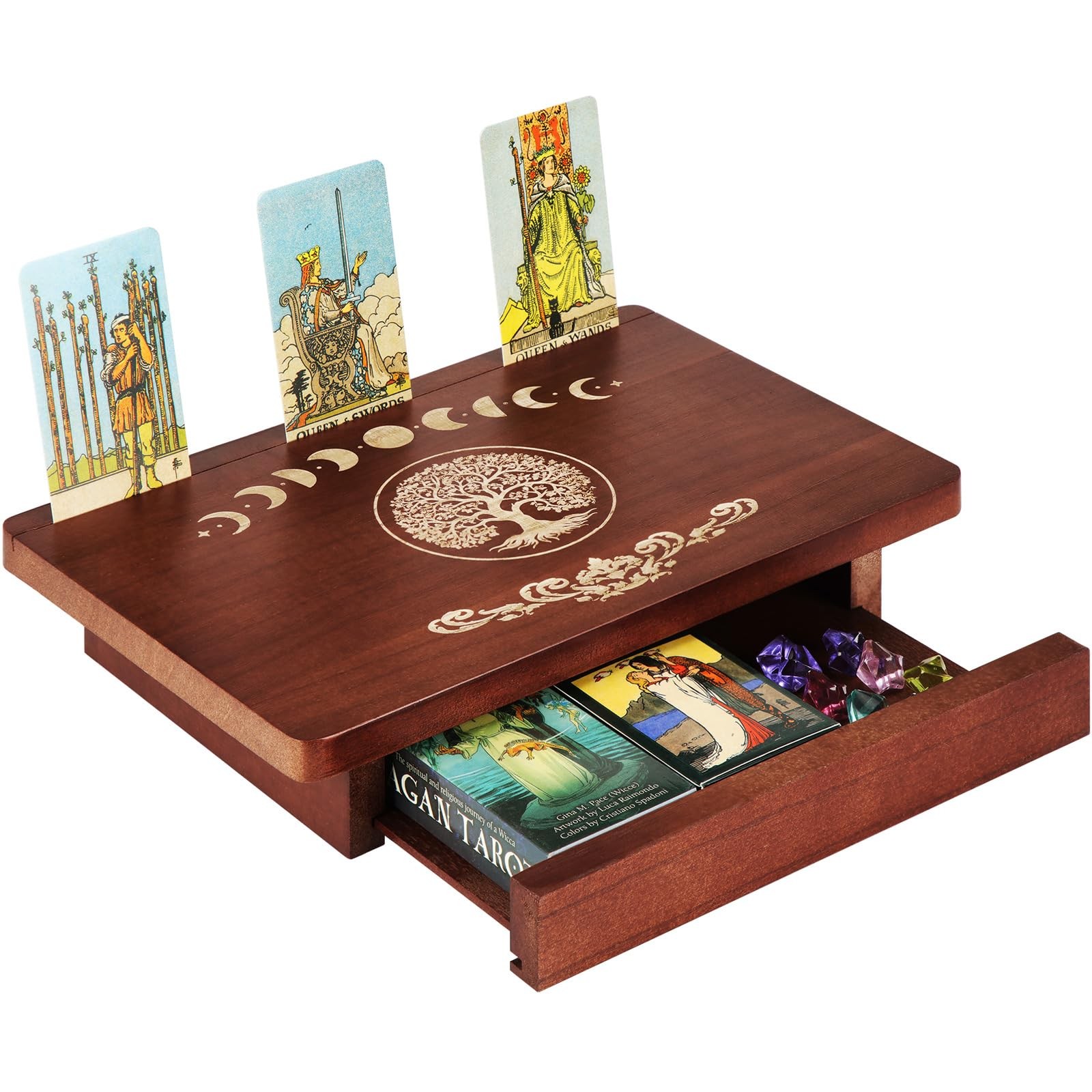 Briwooody Altar Table with Drawer and 12″ x 8″ x 1.97″, As the Pictures Show