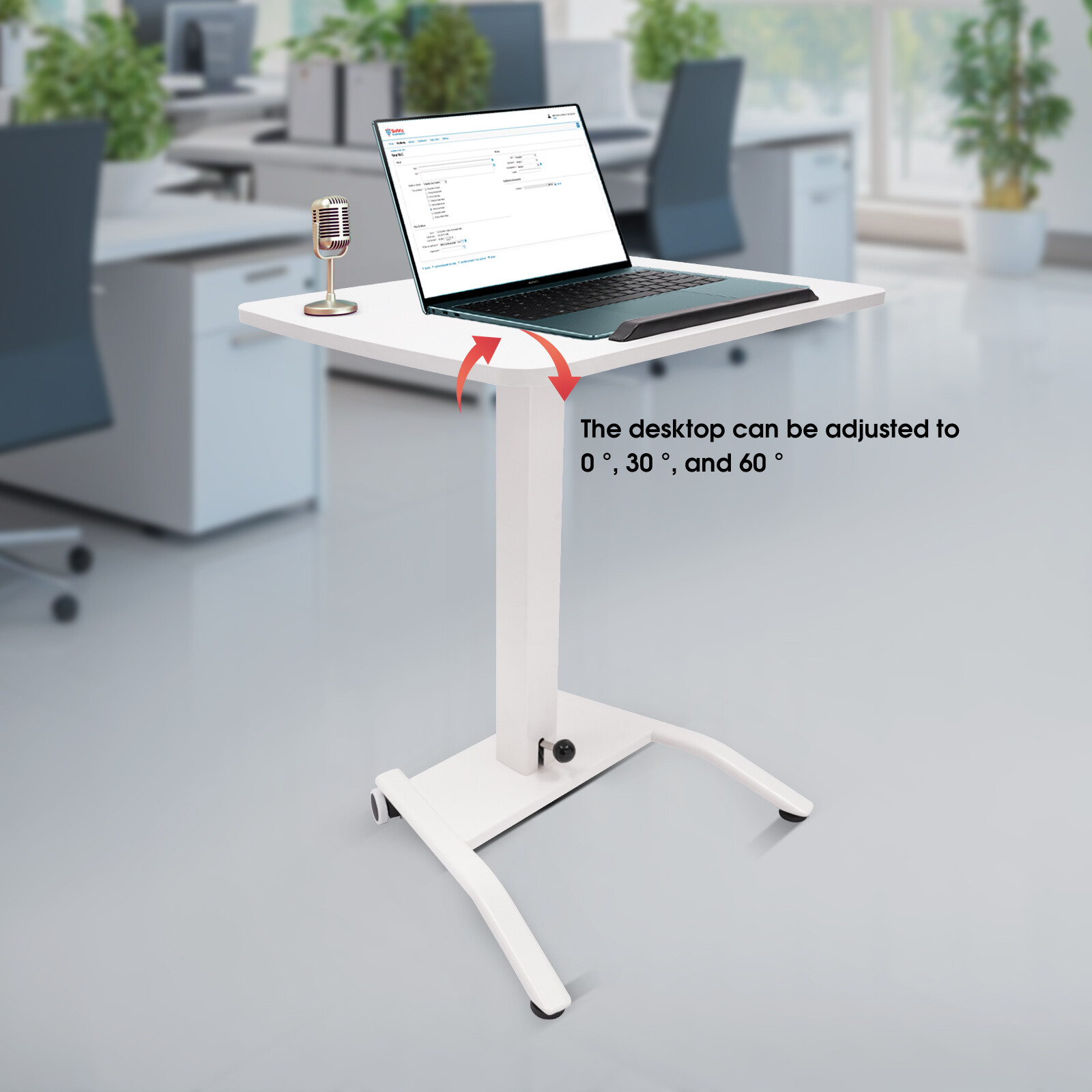 Adjustable Rolling Desk – Height & Angle Adjustable for Comfortable Work