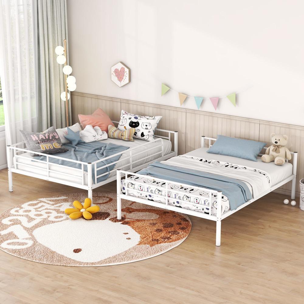 Simple Contemporary Full Over Full Metal Bunk Bed