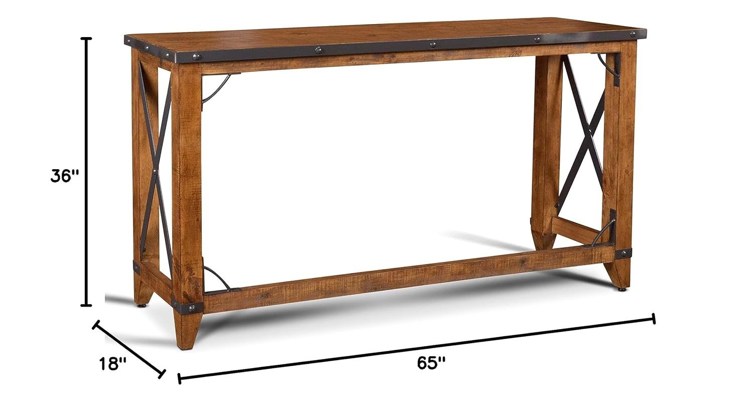 Rustic Natural Oak Counter Height Table for Chic Dining Spaces