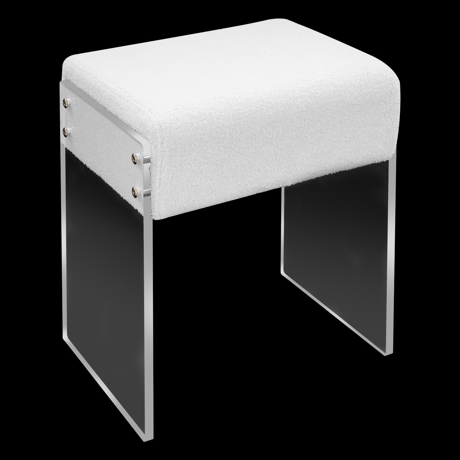 Makeup Stool Modern Minimalist Multi-functional Vanity Acrylic Chair w/ Cushion