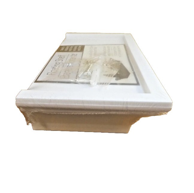 White Floating Shelf Kit Built-In Hangers & Hardware 8.6×4 Small PVC Plastic