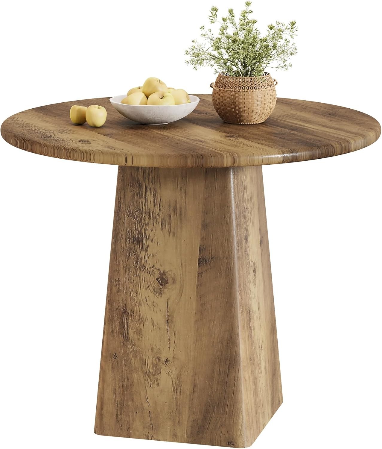 31.5-Inch Round Dining Room Table for 2-4, Farmhouse Small Kitchen Dinner Table