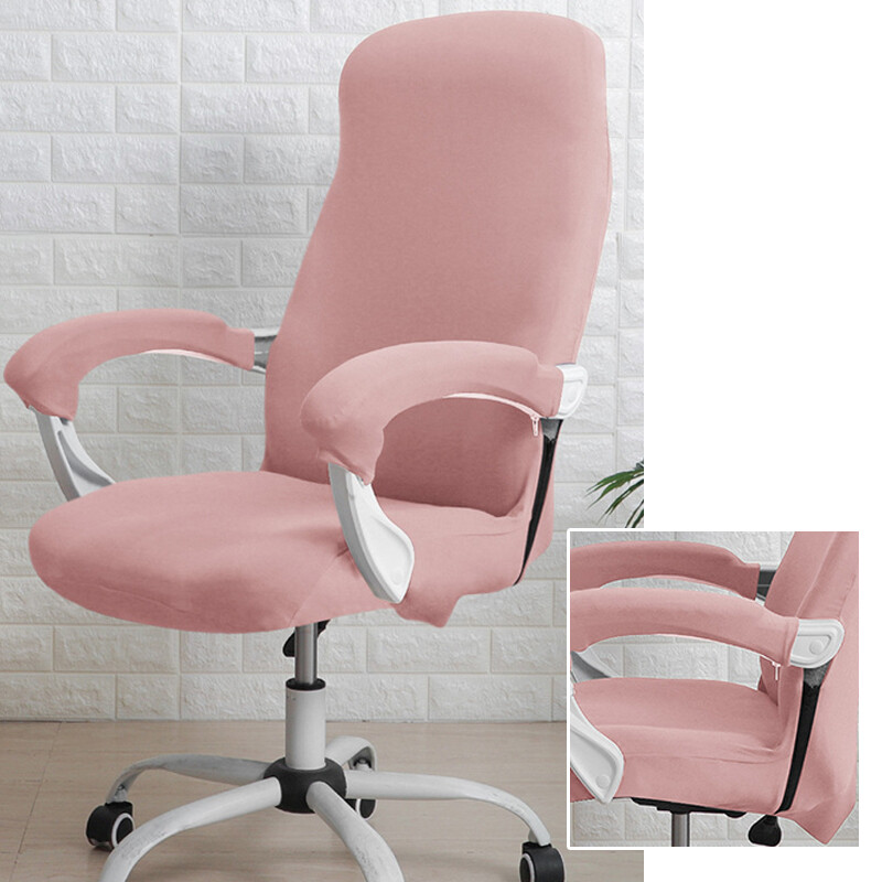 Office Chair Cover High Stretch Computer Rotating Chair Slipcover with Zipper
