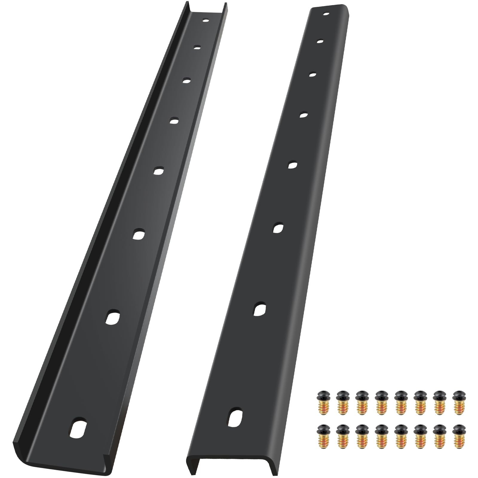 2 Pack C Channel Steel Brackets, 30″ Long x 1/2″ Leg Support for Table, Woodwork