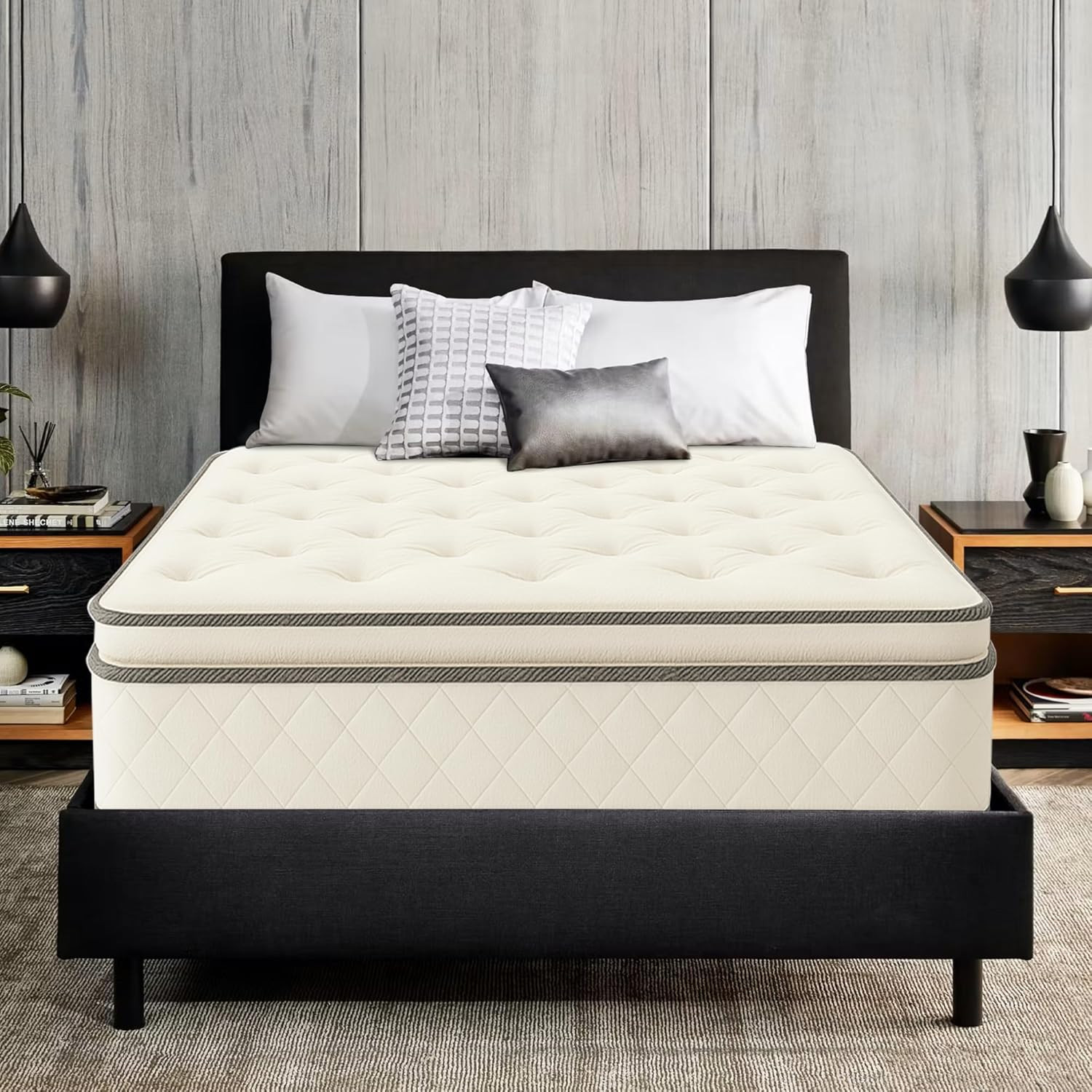 10-Inch Plush Pillowtop Innerspring Mattress – Full XL Size Comfort