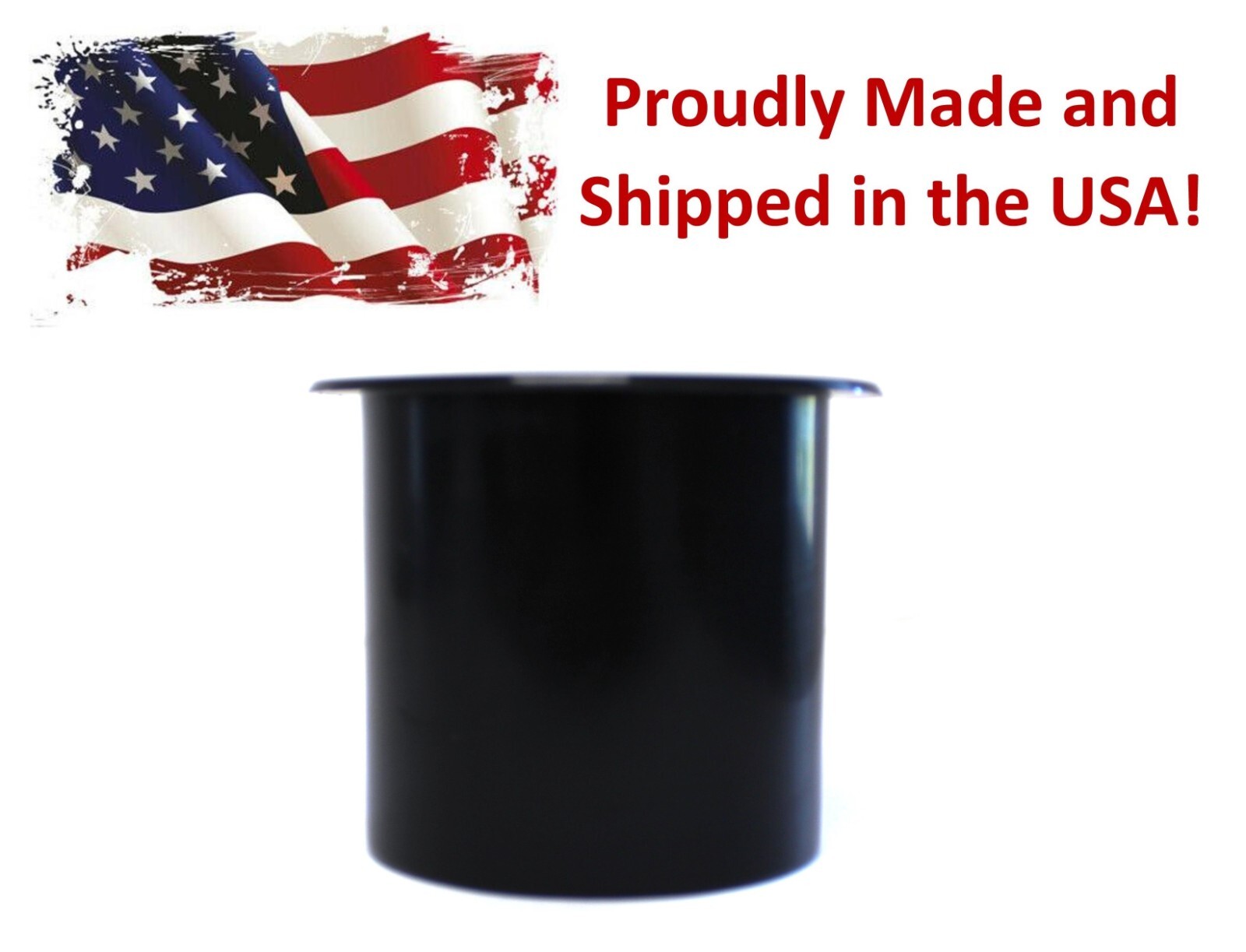 Black Plastic Cup Holder Boat RV Car Truck Insert Sofa Poker Tables Dropin 2″7/8