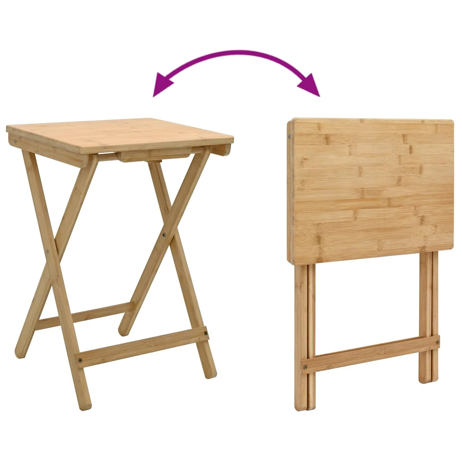 | Kitchen Table | Folding Natural 15.75 x 11.81 x 21.06 in Bamboo