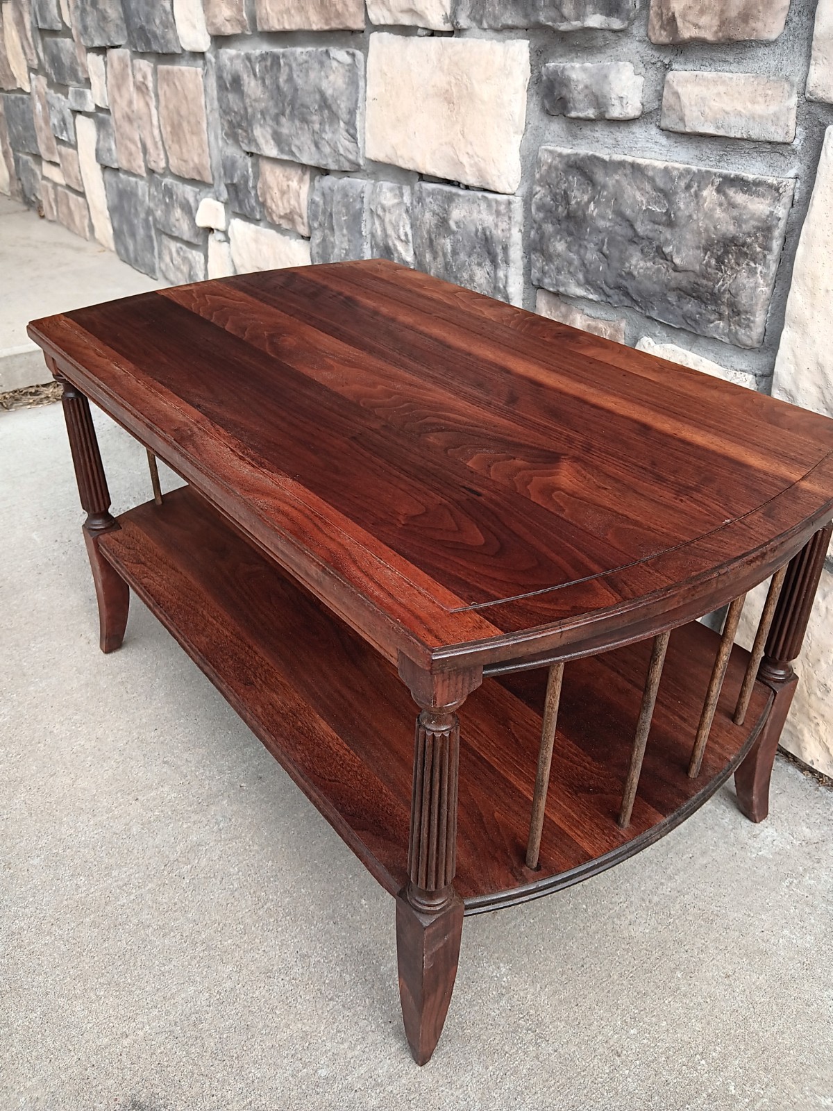 Walnut Queen City 2 Tier End Table Solid Walnut Top And 2nd Shelf