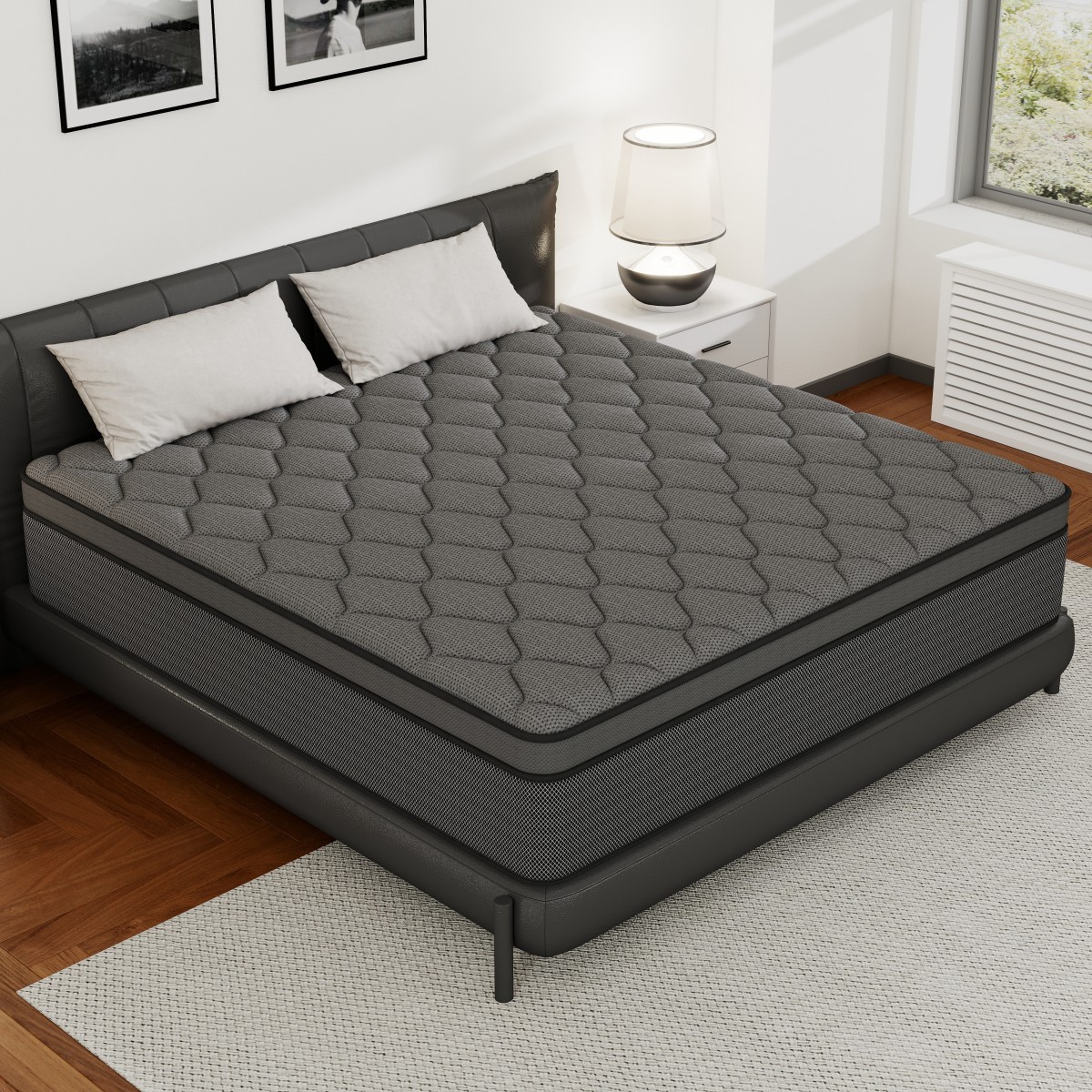 8″/12″/14″ Gel Memory Foam Mattress Pocket Spring Twin Full Queen King in a Box