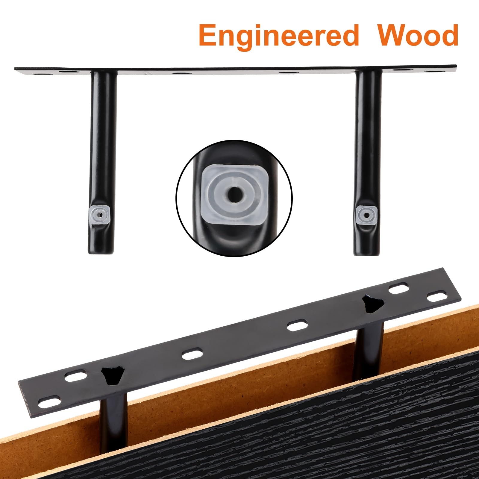 Fixwal Black Floating Shelves 15.8 inches x 5.5 x 1.2 inches,