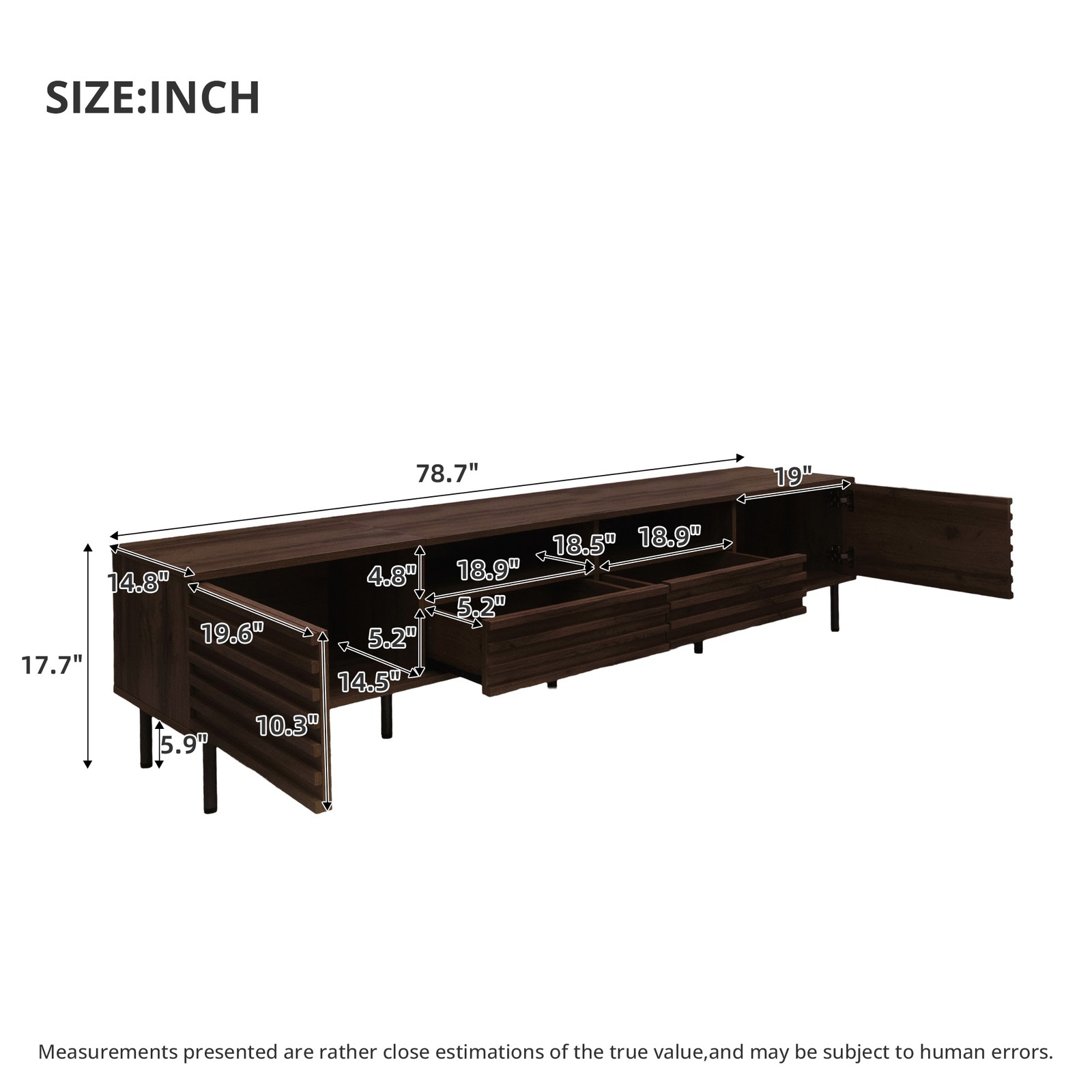 78″ Modern TV Stand for TVs up to 85″, Entertainment Center with Storage