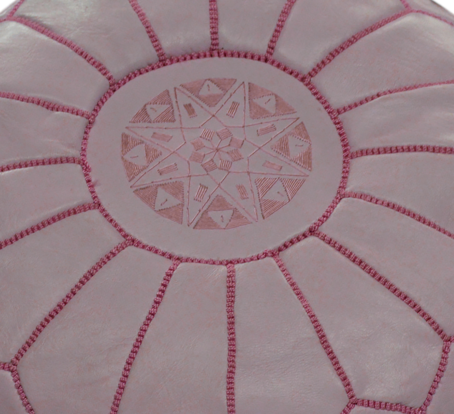 Moroccan Pouf Footstool Hassock Ottoman Poof Handmade Leather Genuine Pink
