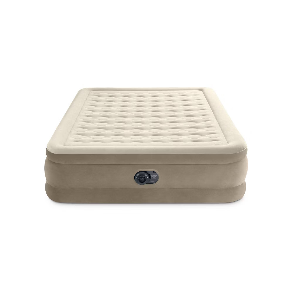 Intex Ultra Plush 20″ Queen Air Mattress with 120V Internal Pump