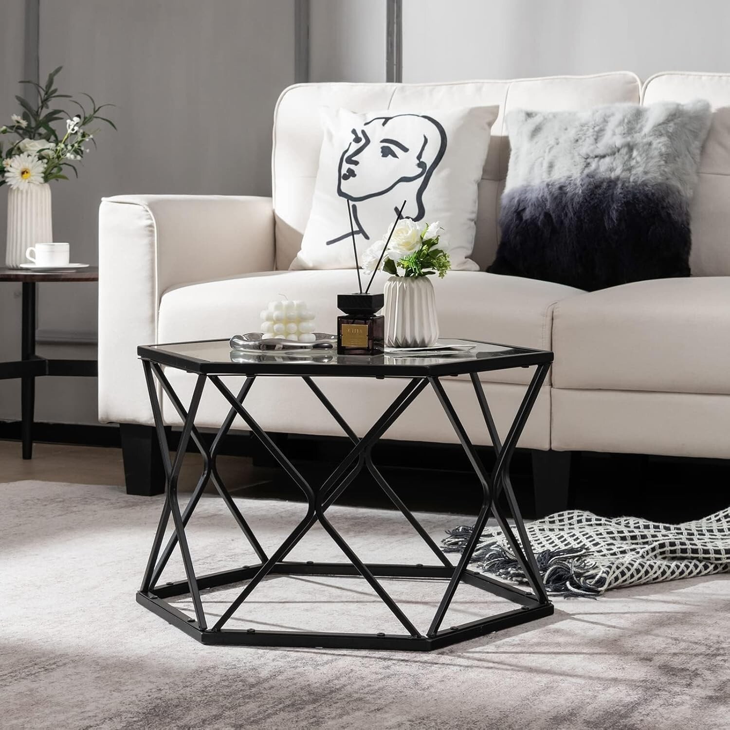 Tempered Octagon Glass table top – 1/4″ Thick – Bevel Polish Edge, America Glass