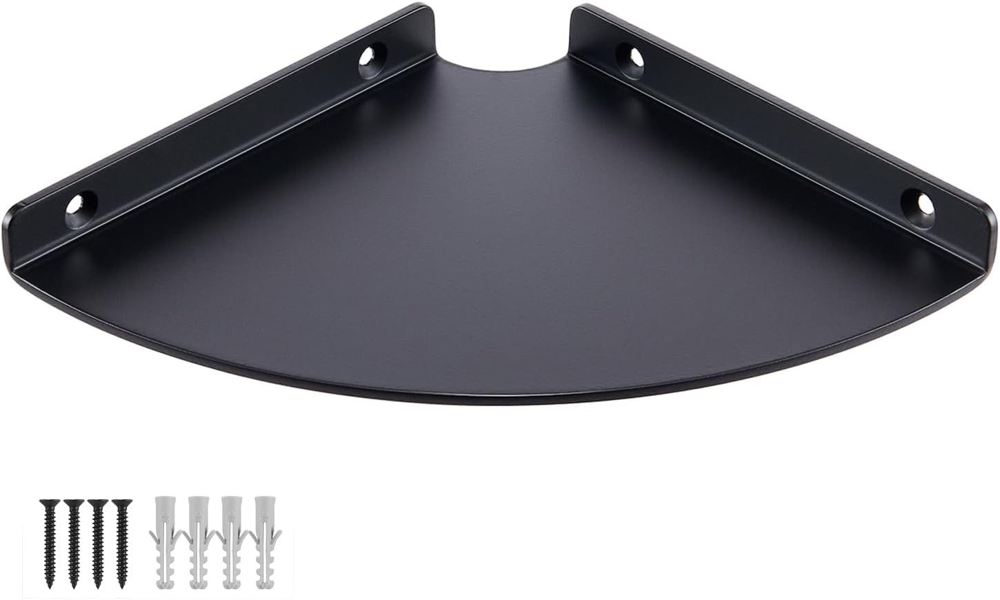 6 Inch Corner Shelf – Heavy Duty 3.0mm Aluminum Alloy 6 inch corner shelf Black