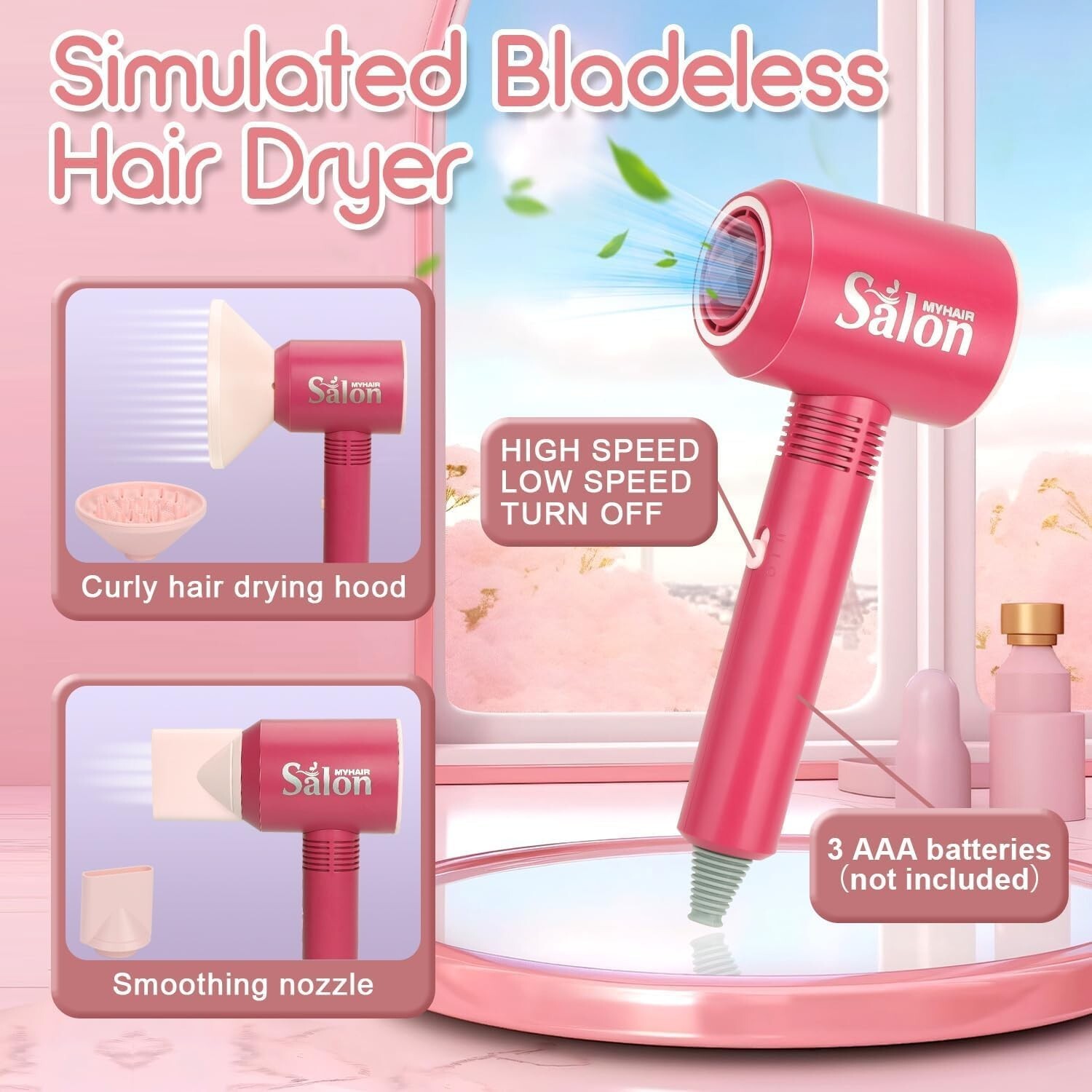 Hair Salon Toys for Girls Beauty Salon Set with Pretend Play Hair Salon Styli…