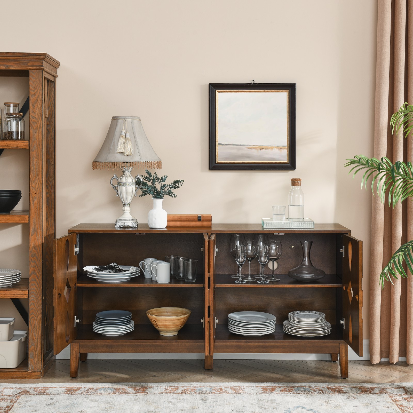 Mid Century Modern Sideboard Buffet Storage Cabinet TV Stand Media Console Table
