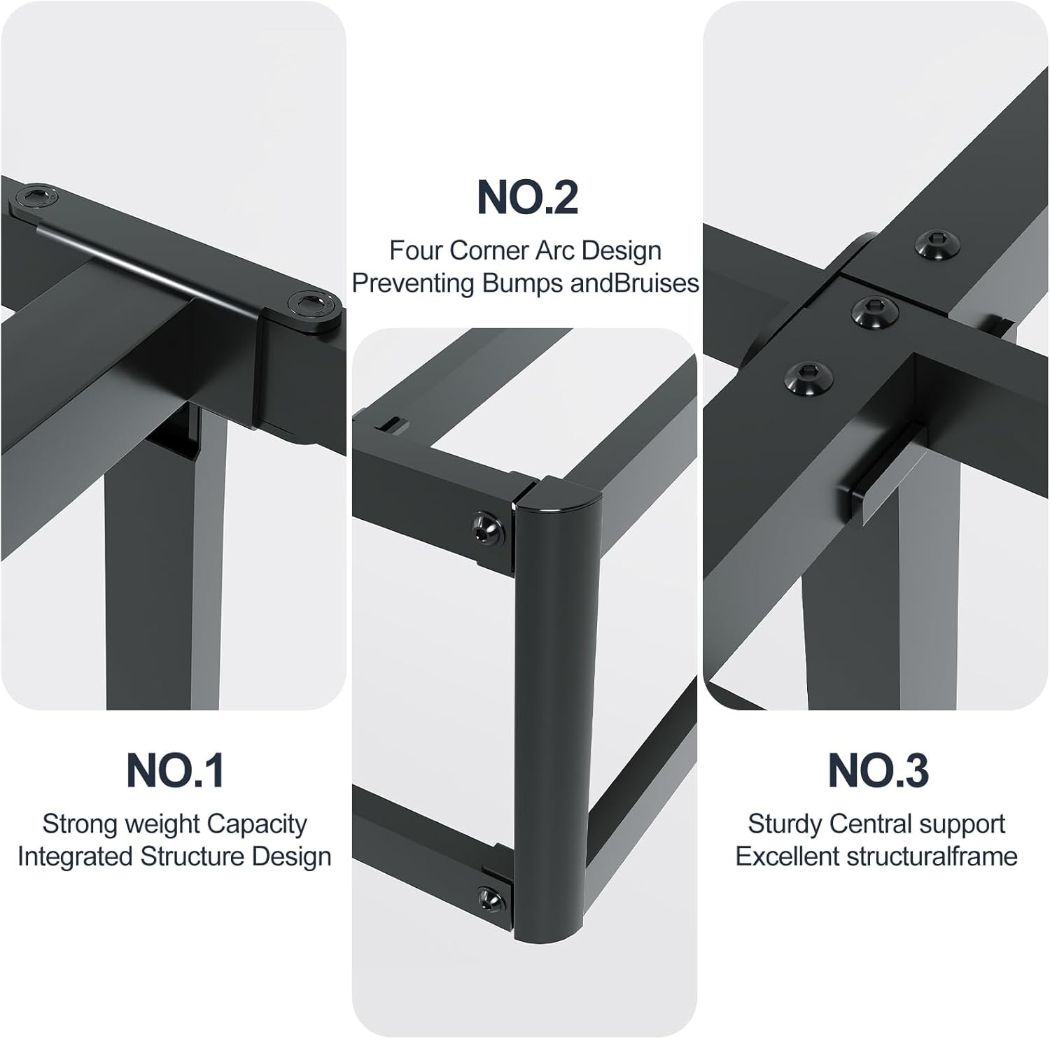 Box Spring, Metal Frame Mattress Foundation with Fabric Cover, Easy Assembly,