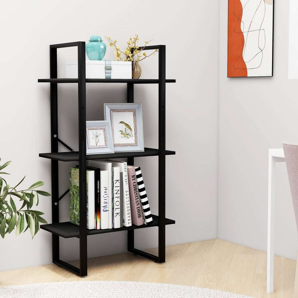 Storage Shelf Black Metal Medium Storage Shelf Rectangular