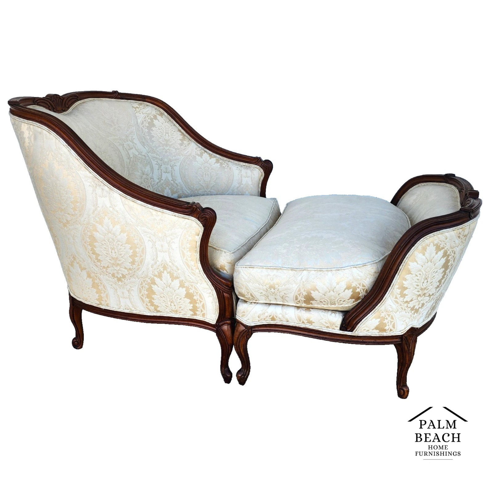 Henredon Louis XV Duchesse Brisée Longue Chair French Bergère