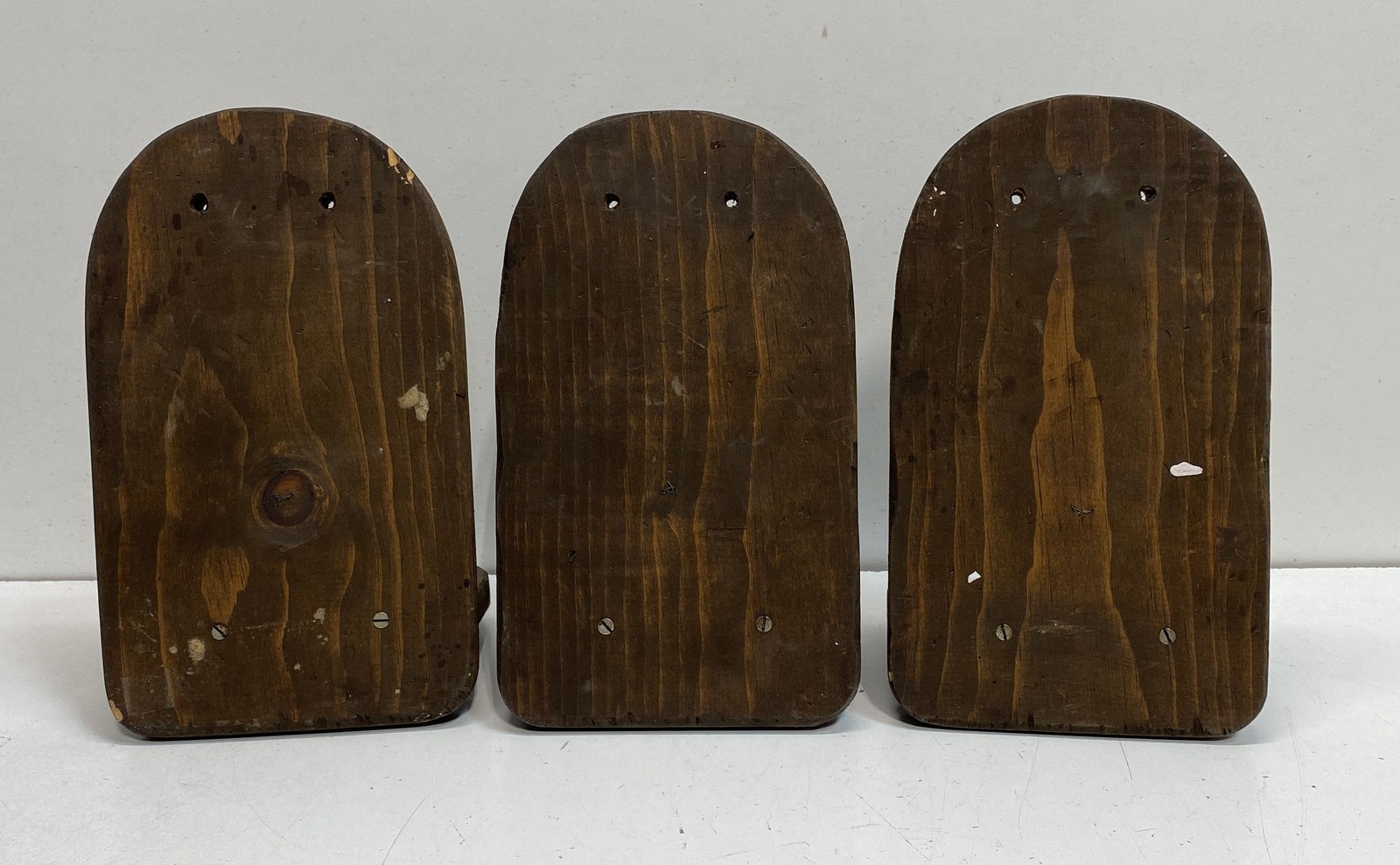 Vintage Wooden Wall Shelves Lot of 3 Hand Painted Decorative Display Stands