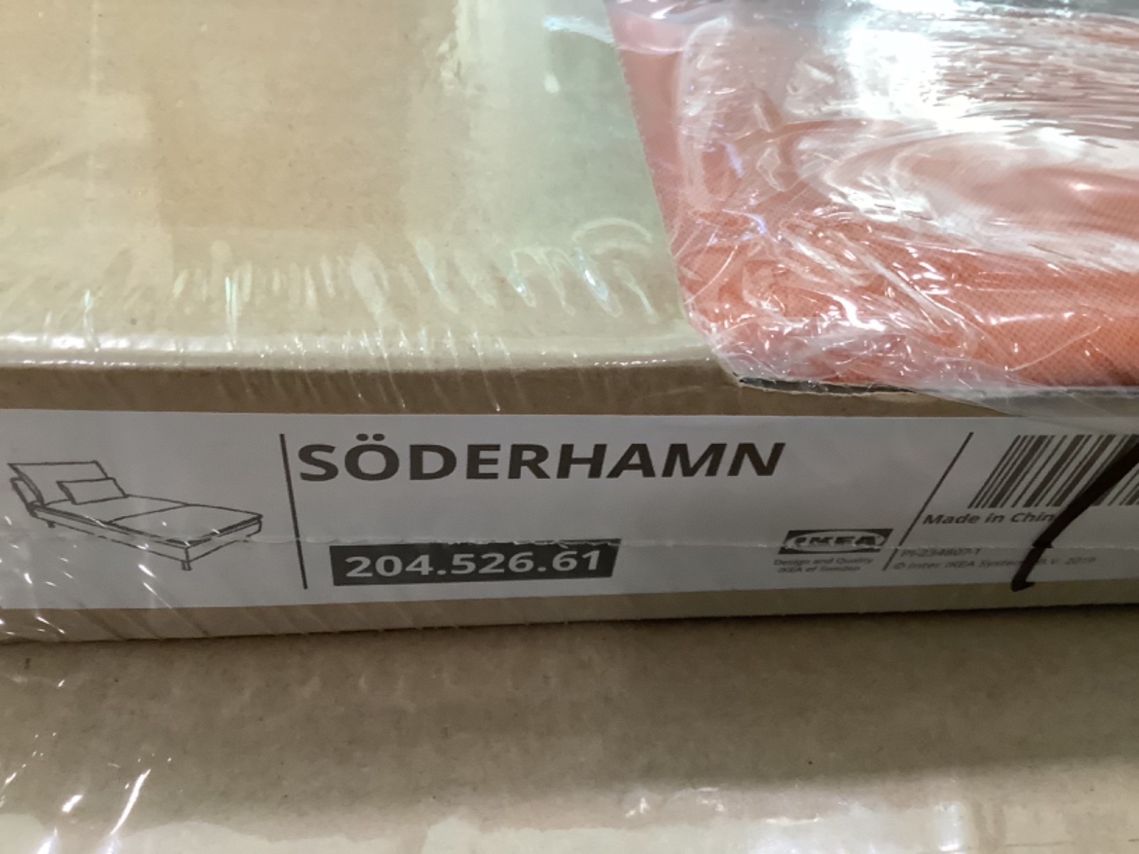 Ikea SODERHAMN COVER SLIPCOVER FOR CHAISE SAMSTA ORANGE NEW